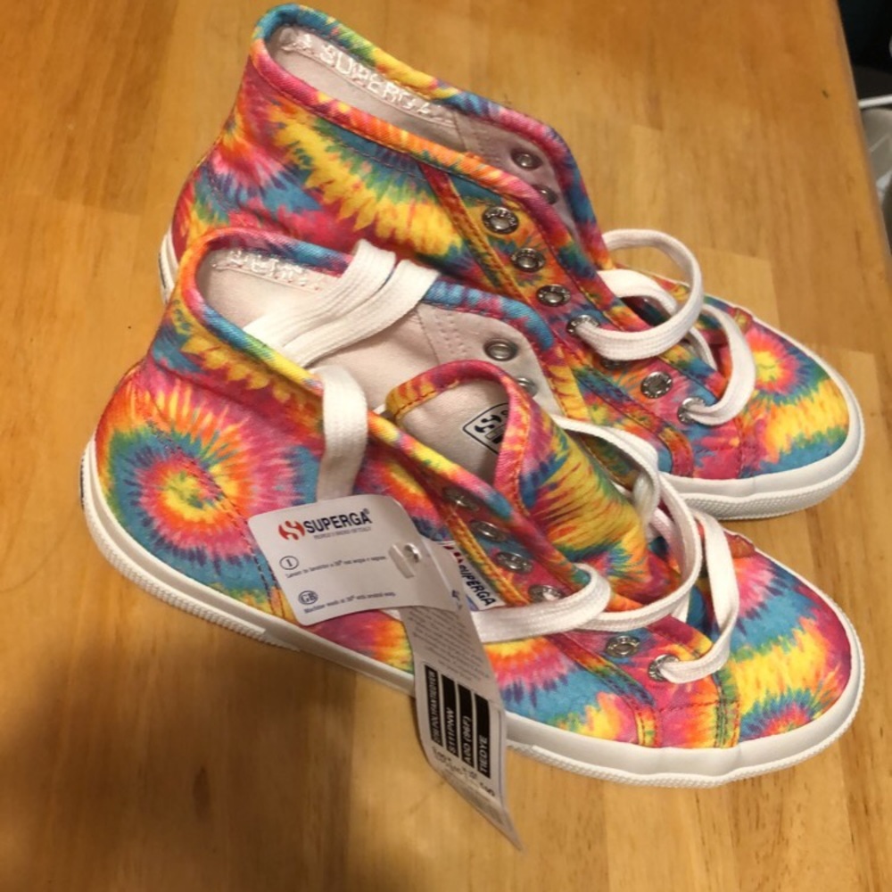 Superga tie die sneakers